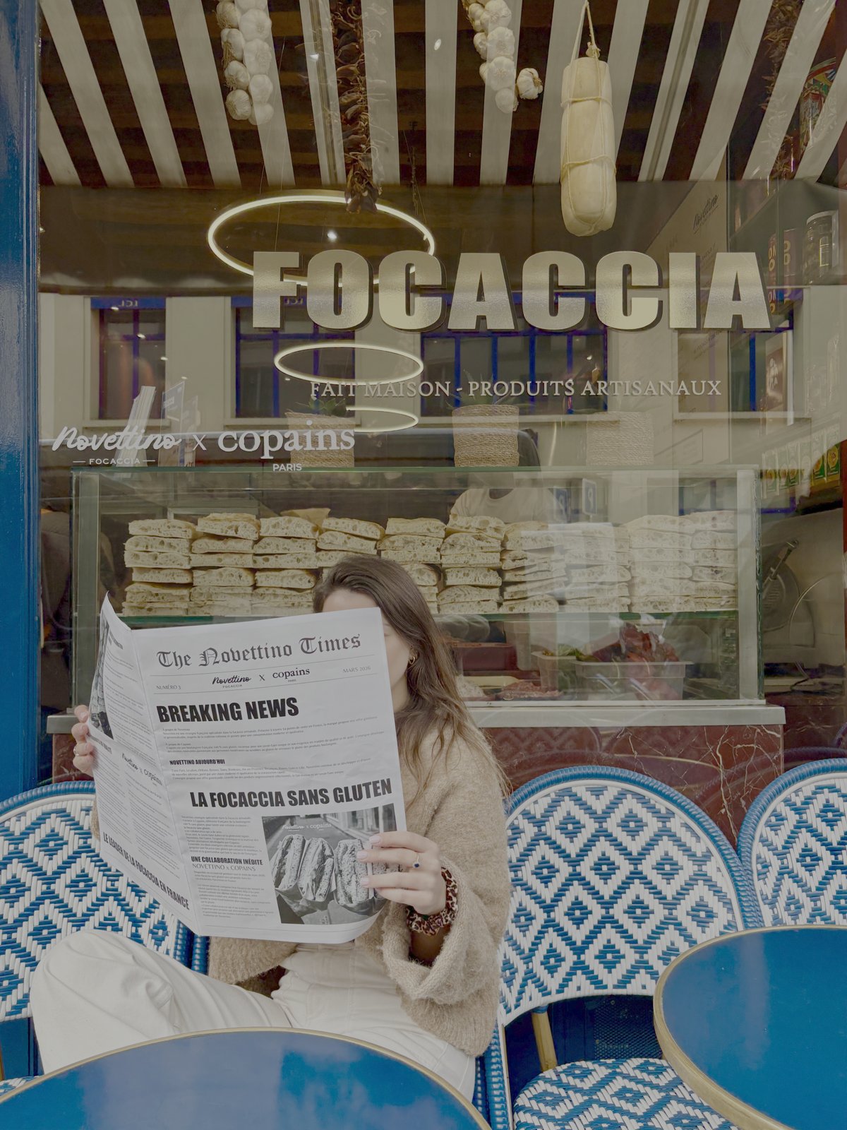 Le Novettino Times, focaccia sans gluten avec Copains