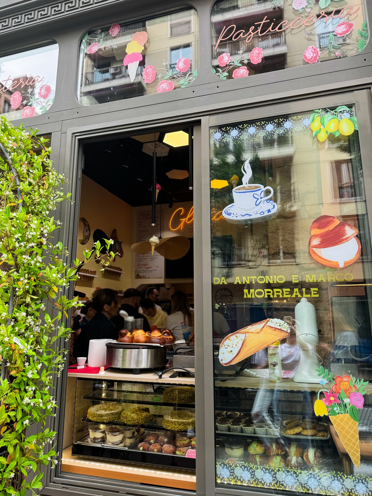 Vitrine de la gelateria Gloria