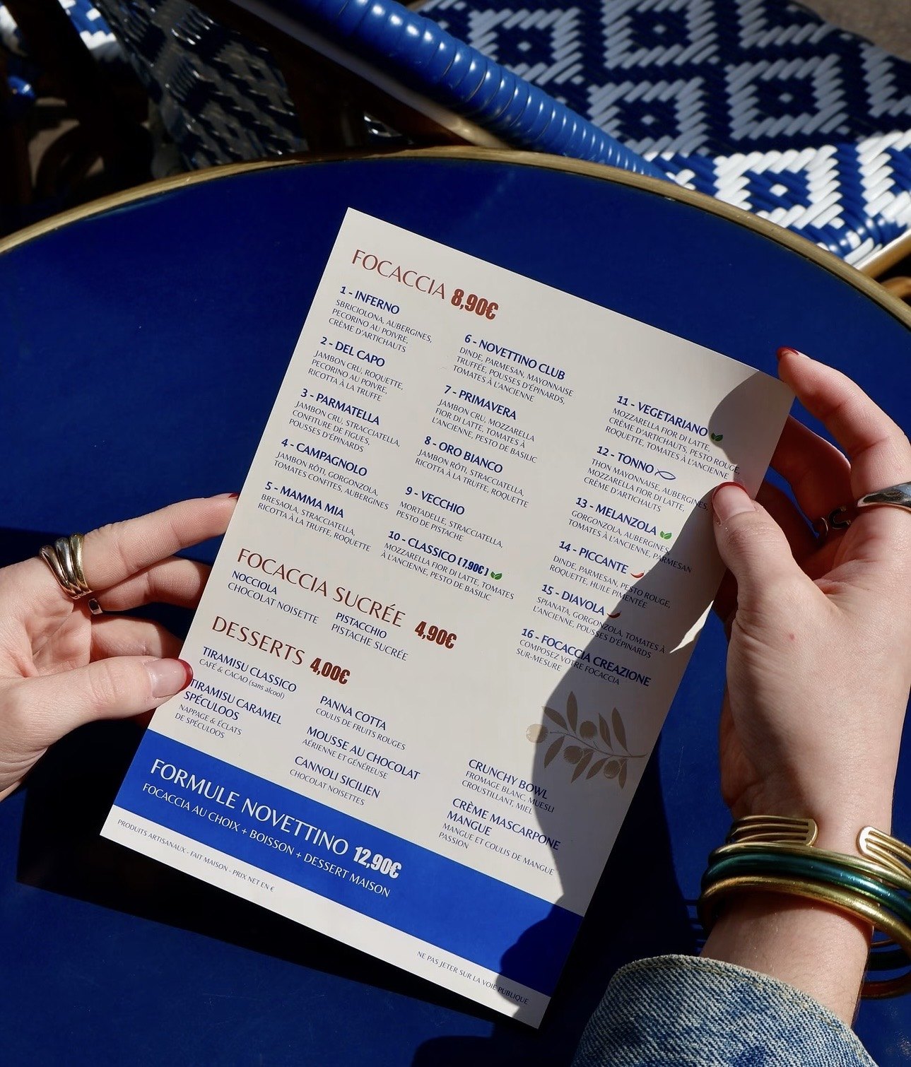 Menu Novettino